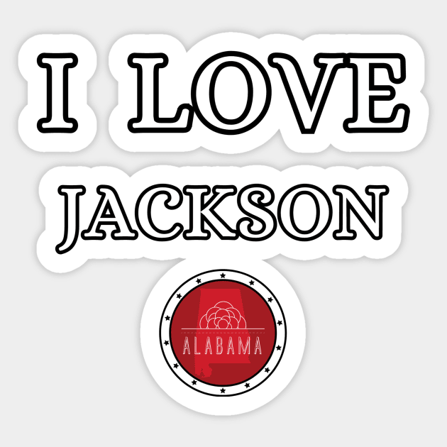 I LOVE JACKSON | Alabam county United state of america Sticker by euror-design